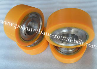 Aging Resistant Industrial Bisque PU Polyurethane Wheels coating with Iron Core