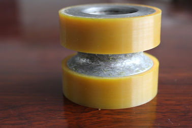 Yellow High Density Polyurethane Wheels Heavy Duty Coating Rollers Wheels Replacement