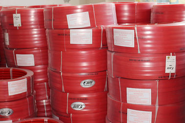Red Polyurethane PU extruded belt Hardness 90A Tear Strength